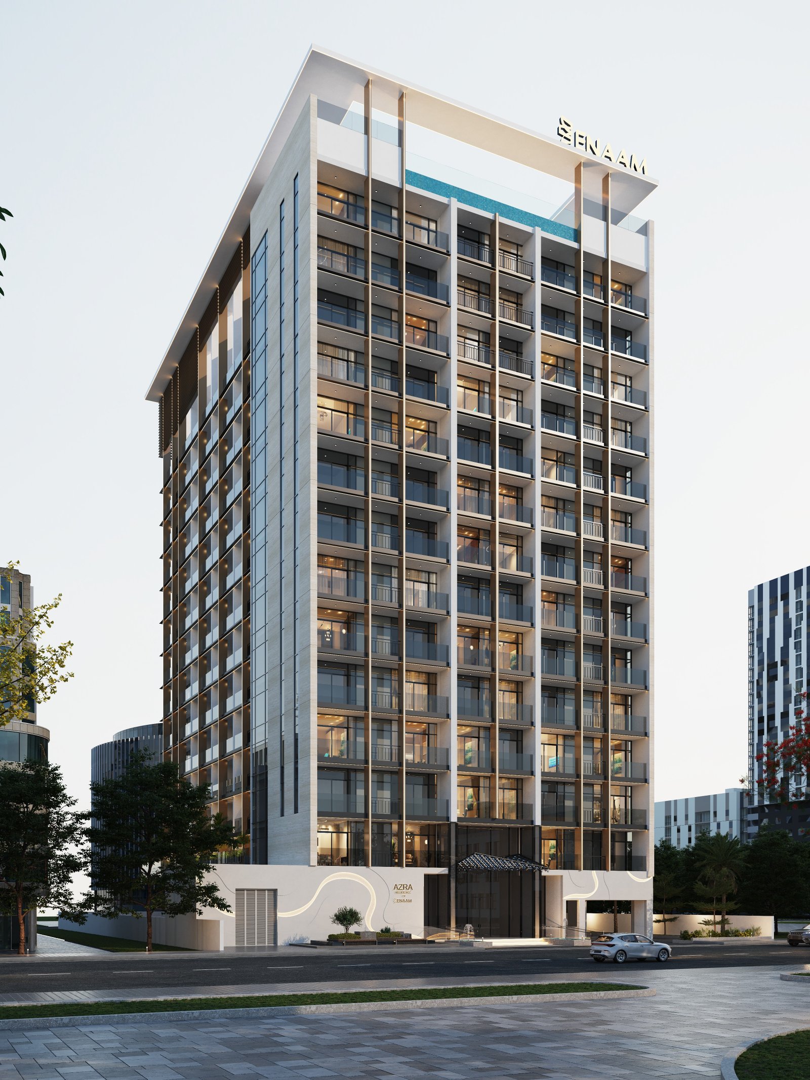 Azra Residence residential tower in DLRC, Wadi Al Safa 5, Dubai